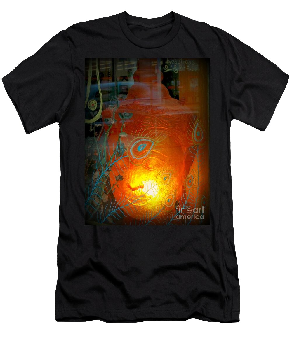  T-Shirt featuring the photograph Buddha Head by Kelly Awad