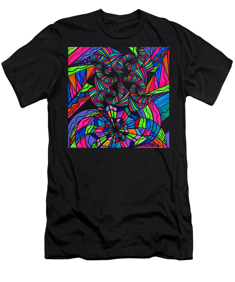 T-Shirt featuring the painting Burgeon by Teal Eye Print Store