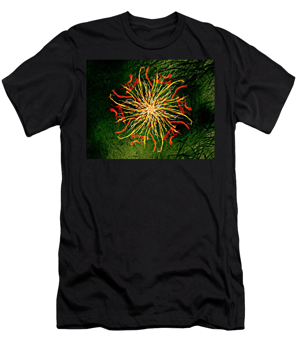 Flower T-Shirt featuring the painting Burst by Ally White