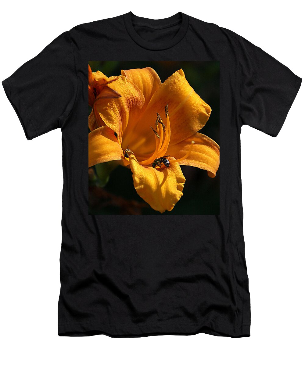 Flowers T-Shirt featuring the photograph Busy Bees by Chauncy Holmes