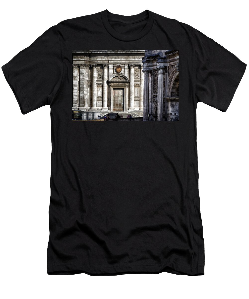 Ancient T-Shirt featuring the photograph By the Arch by Joan Carroll