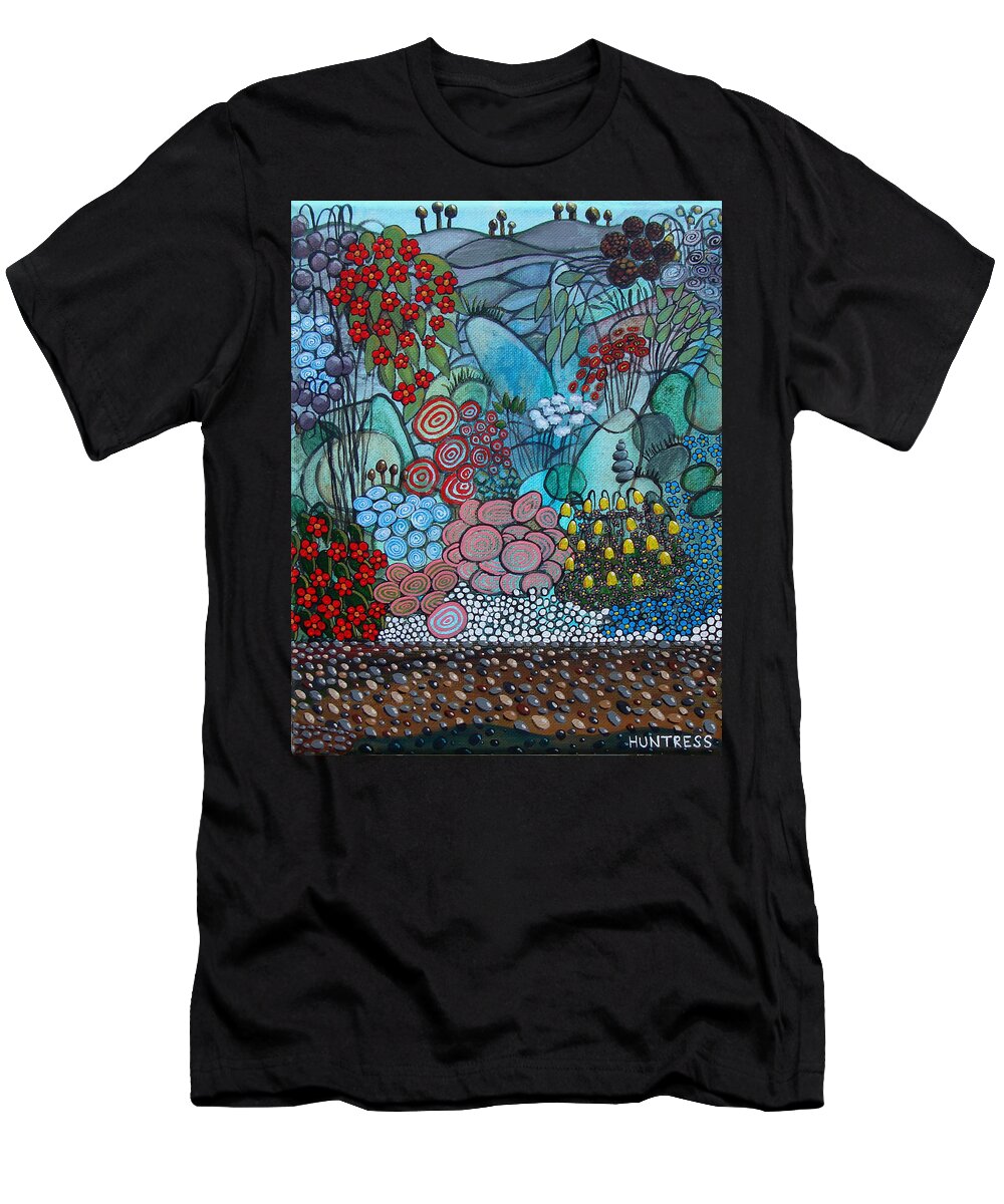 Landscape T-Shirt featuring the painting By The Bay by Mindy Huntress