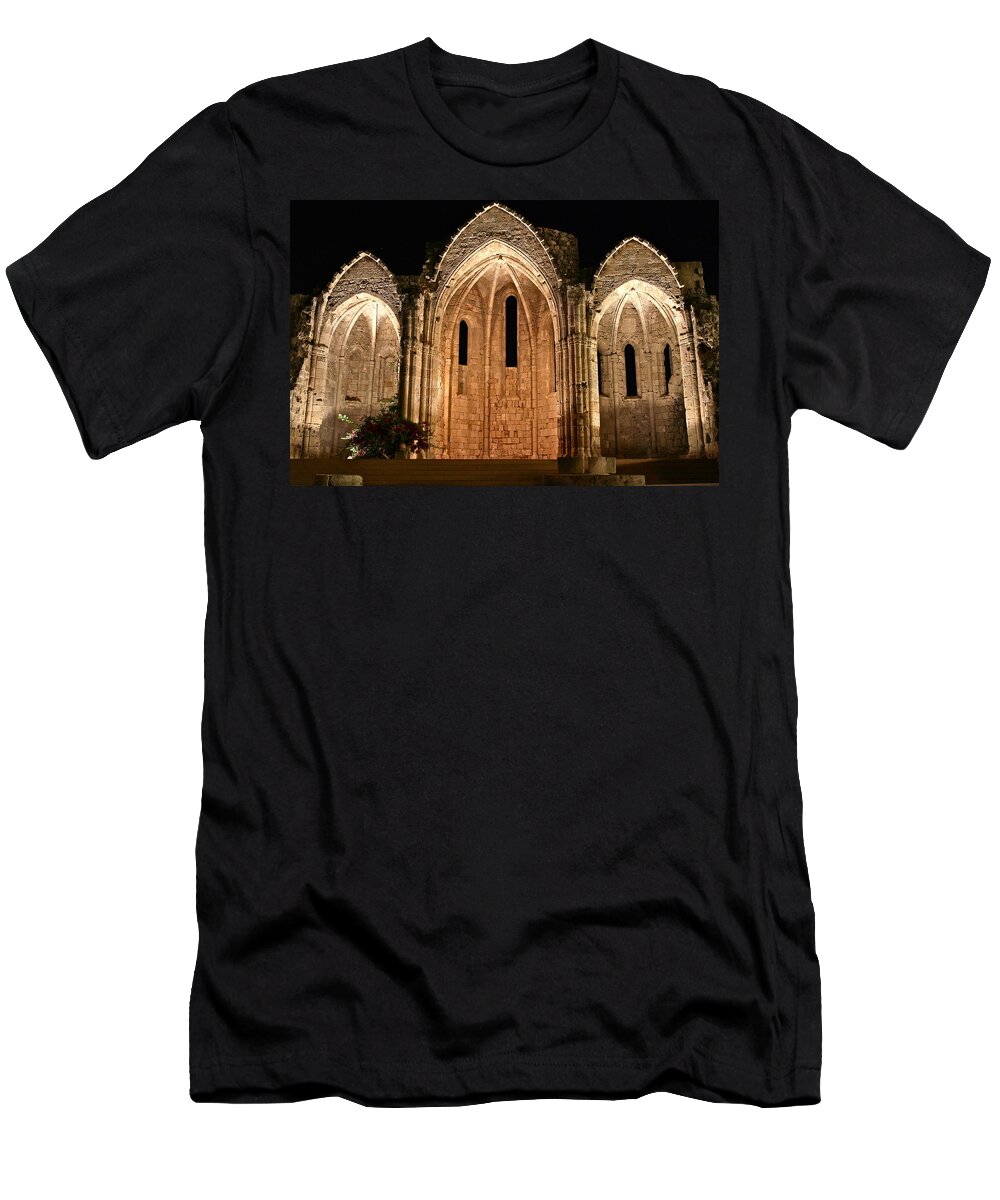 Byzantine T-Shirt featuring the photograph Byzantine Ruins by John Babis