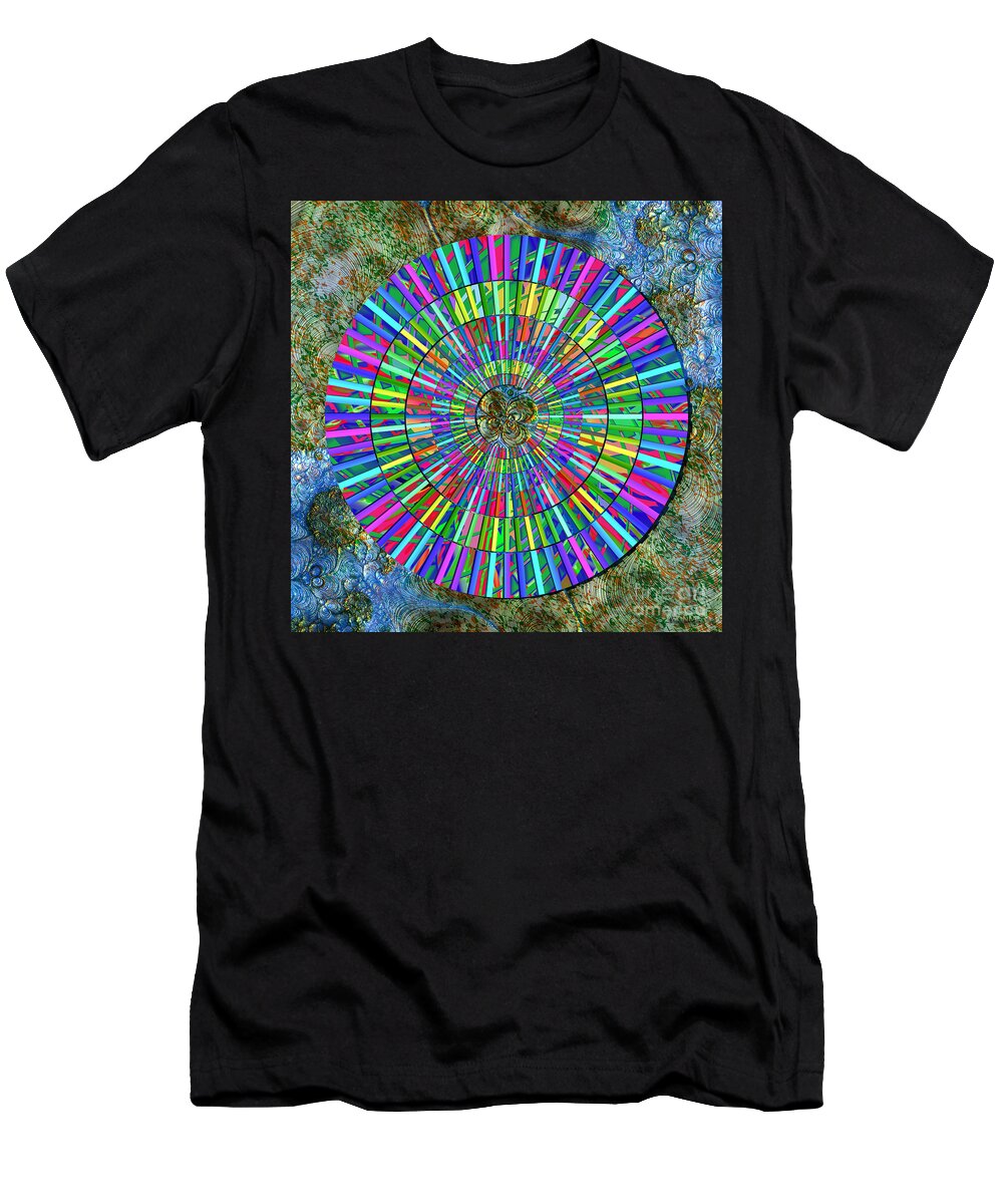 Circles T-Shirt featuring the digital art C-Line Sprectrum 3 by Walter Neal