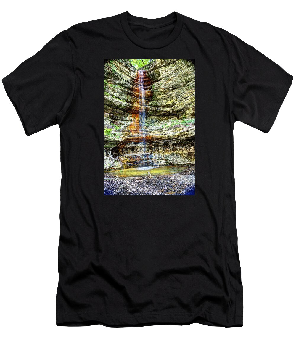 Canyon T-Shirt featuring the photograph Canyon Starved Rock State Park by Roger Passman