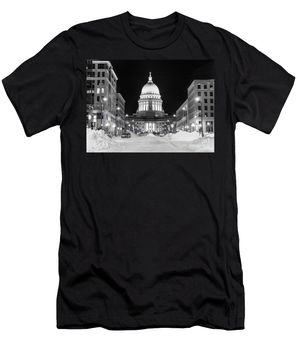 Capitol T-Shirt featuring the photograph Capitol Madison Wisconsin 9 by Steven Ralser