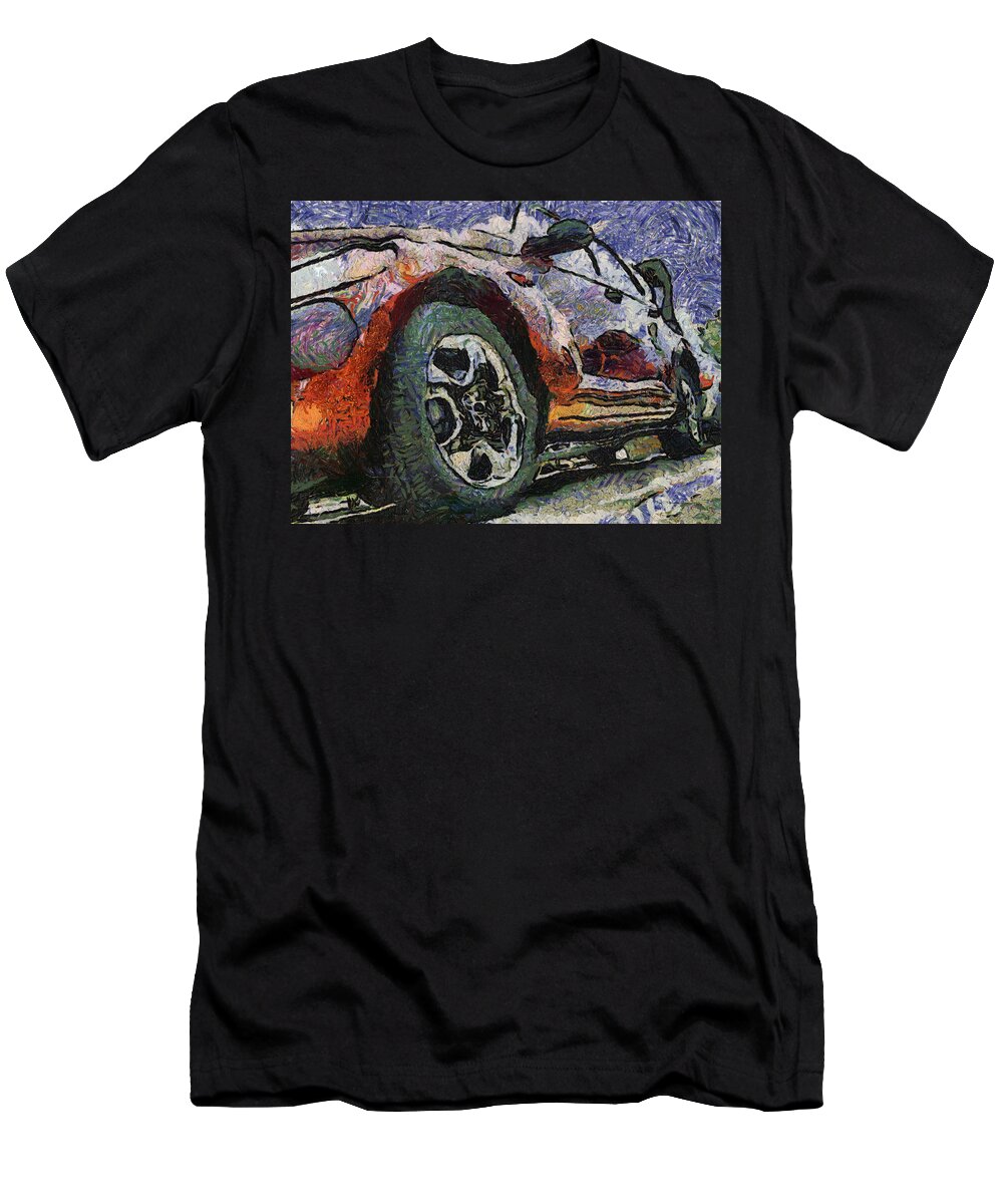 Aluminum T-Shirt featuring the photograph Car Rims 04 Photo Art 04 by Thomas Woolworth