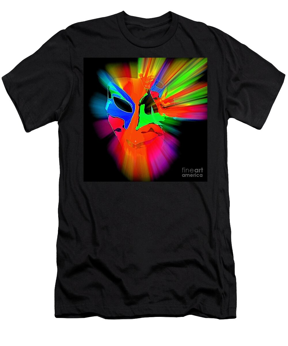 Carnival Mask In Abstract T-Shirt featuring the photograph Carnival Mask in Abstract by Blair Stuart