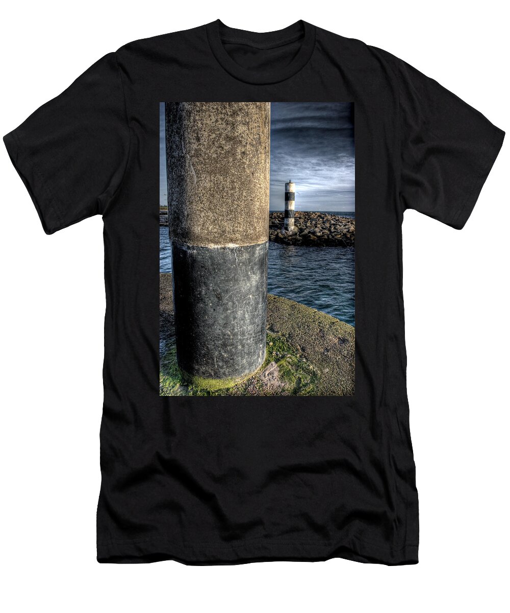 Carnlough T-Shirt featuring the photograph Carnlough Pillars by Nigel R Bell