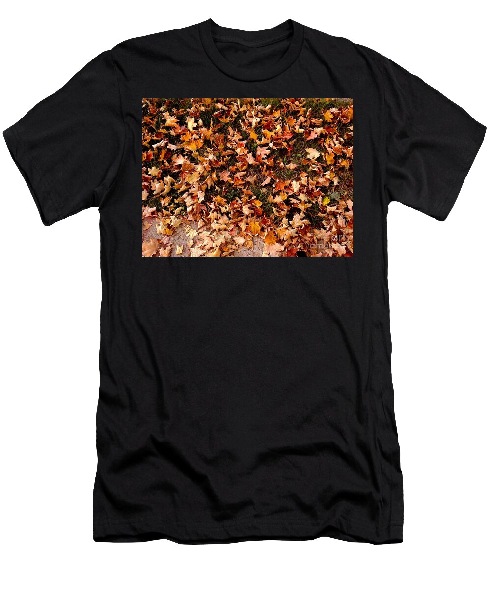 Autumn T-Shirt featuring the photograph Carpet of Autumn Leaves by Miriam Danar