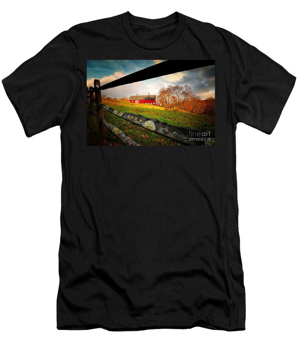 Kent T-Shirt featuring the photograph Carter Farm Connecticut by Sabine Jacobs