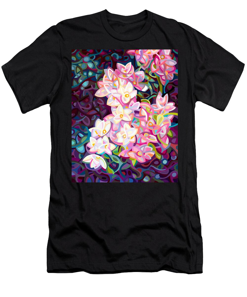 Vertical T-Shirt featuring the painting Cascade by Mandy Budan