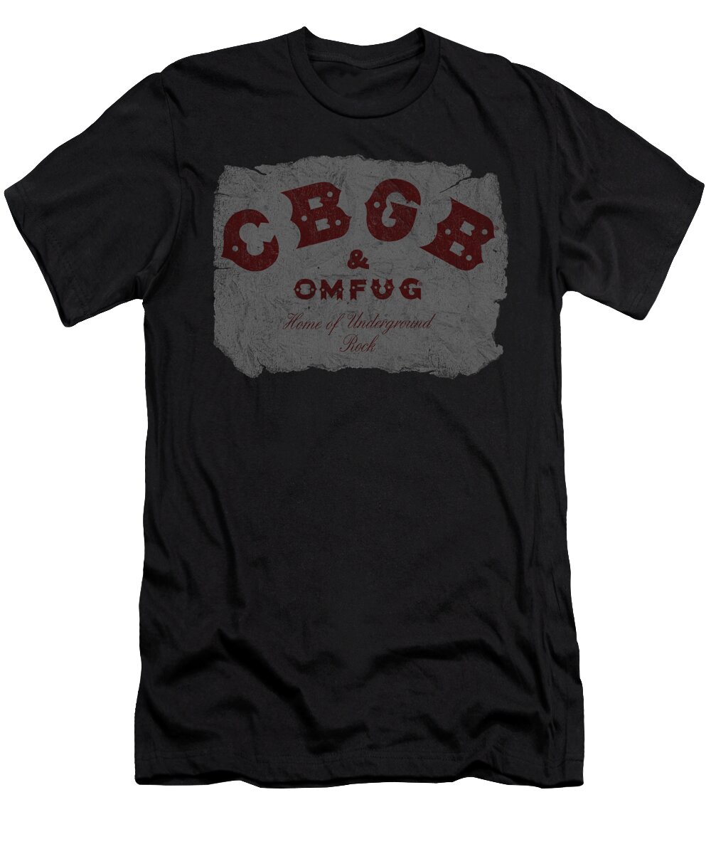  T-Shirt featuring the digital art Cbgb - Crumbled Logo by Brand A