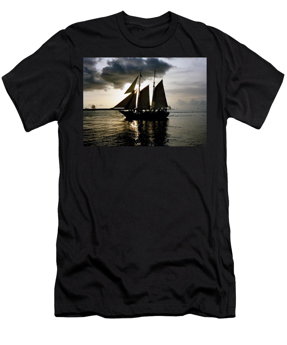 Key West T-Shirt featuring the photograph Celebrating Sunset Photograph by Kimberly Walker