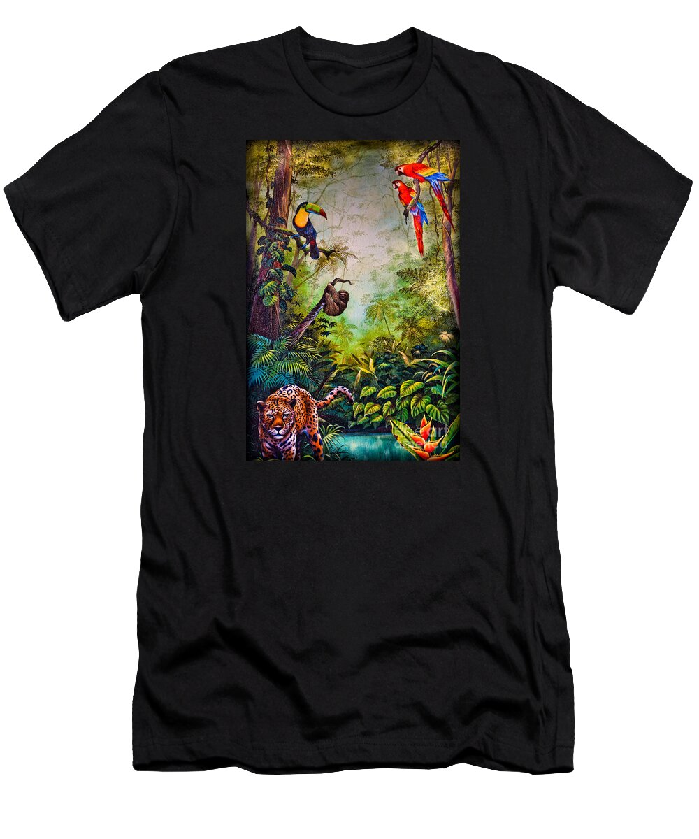 Mural T-Shirt featuring the photograph Central American Social Club by Gary Keesler