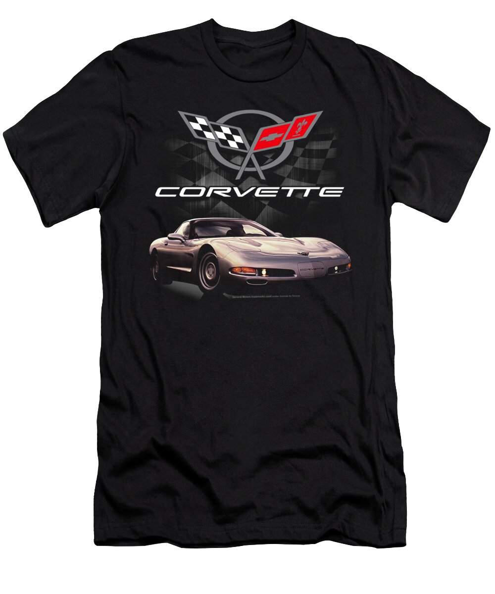  T-Shirt featuring the digital art Chevrolet - Checkered Past by Brand A