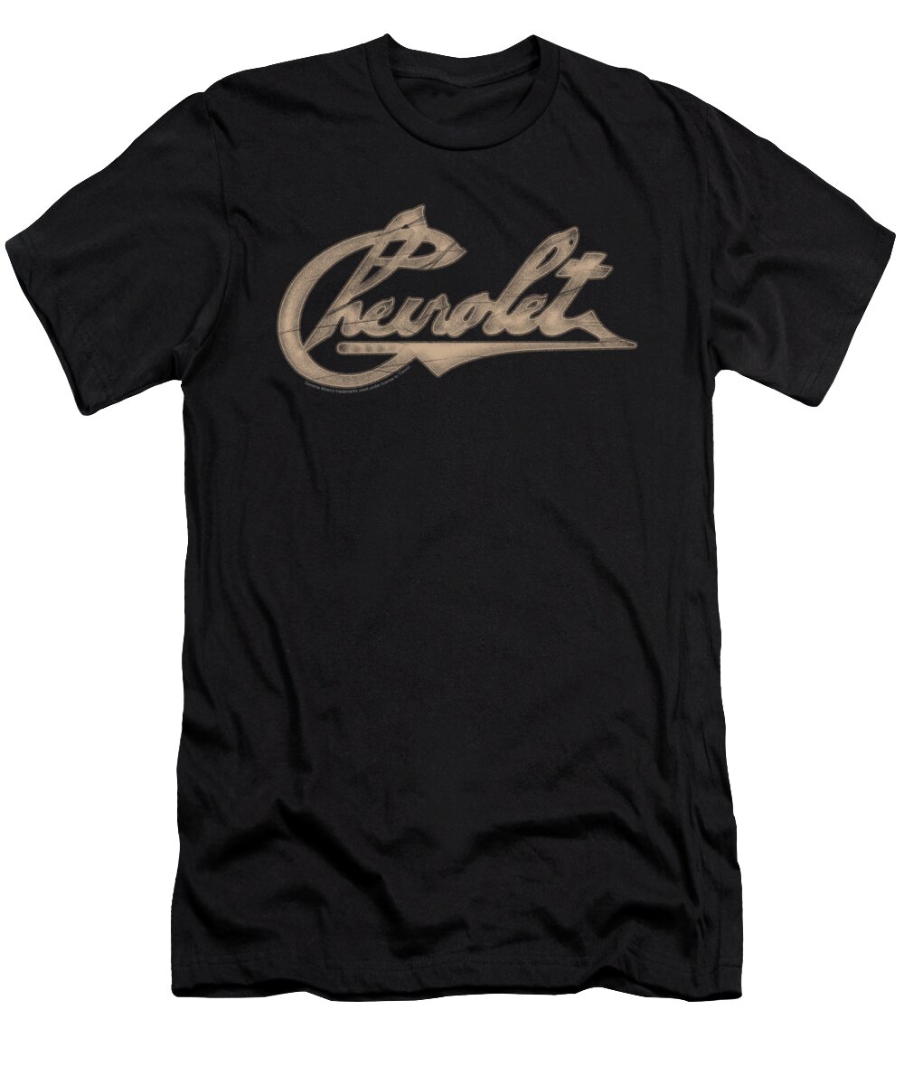  T-Shirt featuring the digital art Chevrolet - Chevy Script by Brand A