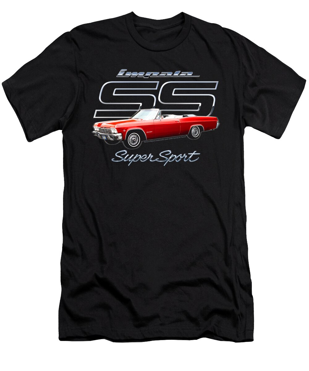  T-Shirt featuring the digital art Chevrolet - Impala Ss by Brand A