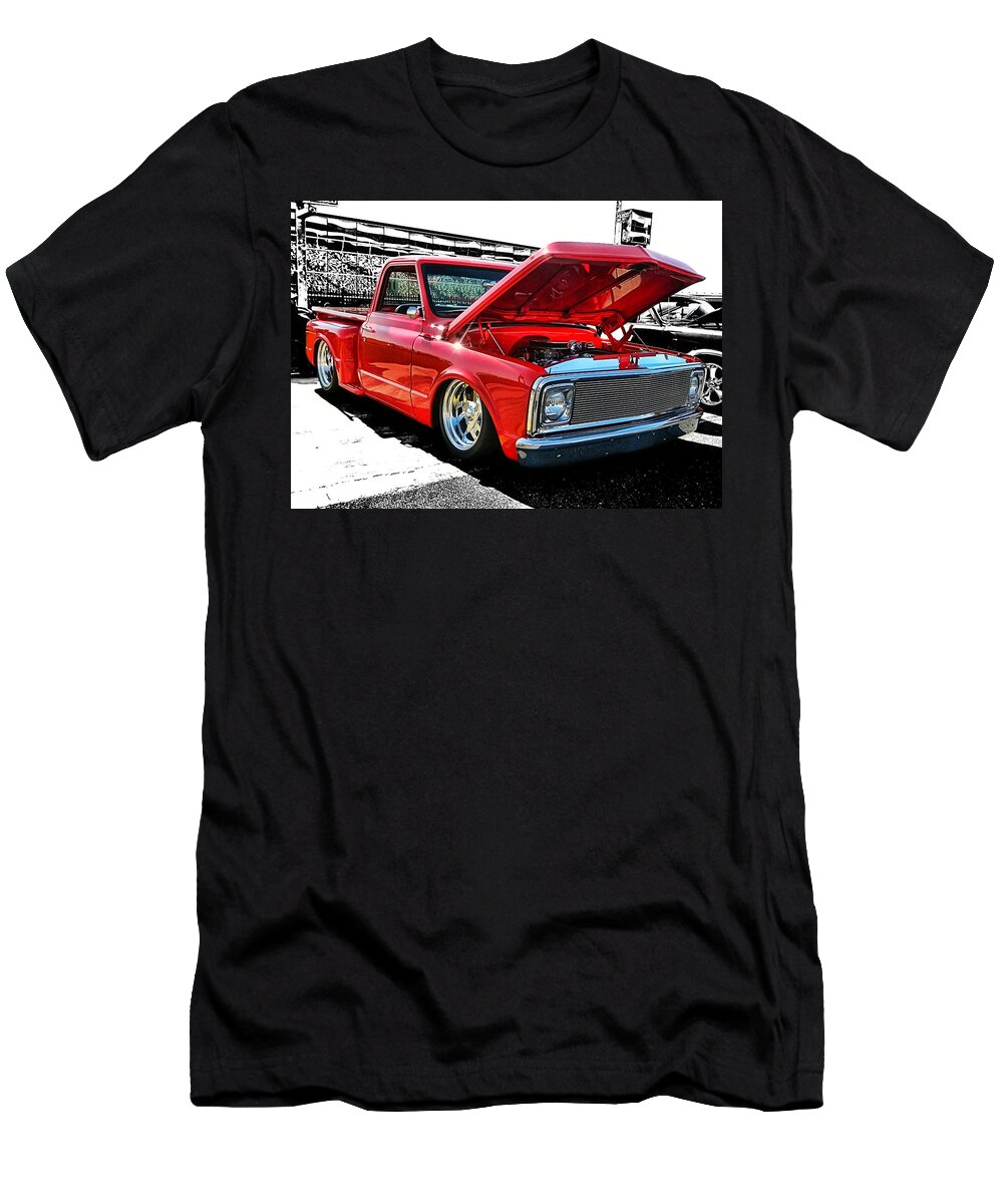 Victor Montgomery T-Shirt featuring the photograph Chevy Stepside by Vic Montgomery