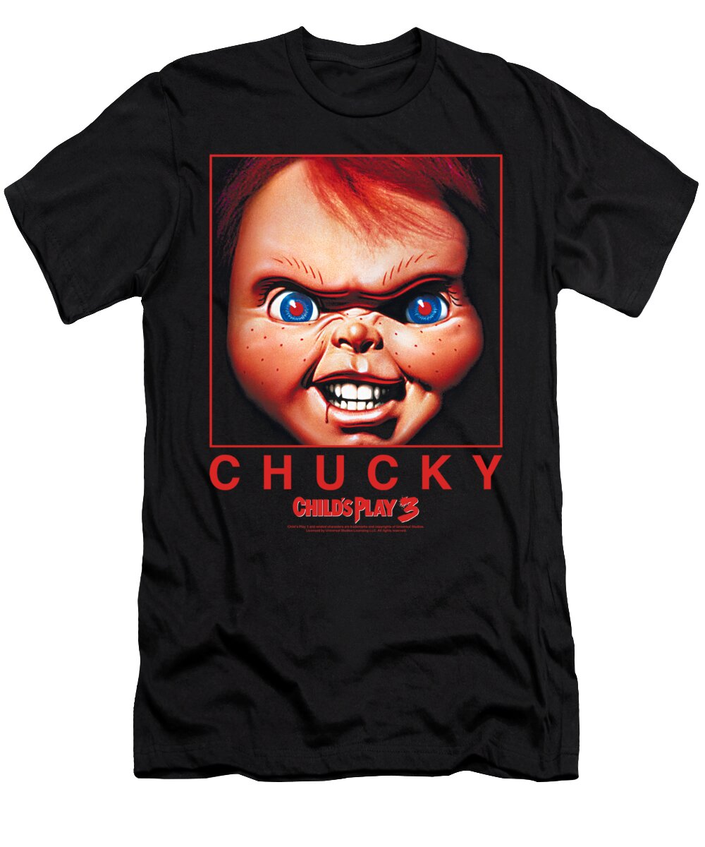  T-Shirt featuring the digital art Childs Play - Chucky Squared by Brand A