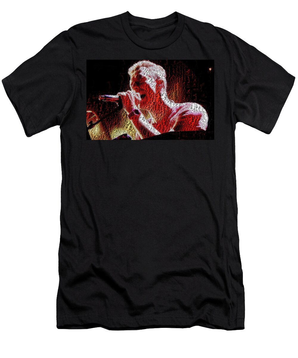 Chris Martin T-Shirt featuring the photograph Chris Martin - Montage by Chris Cousins