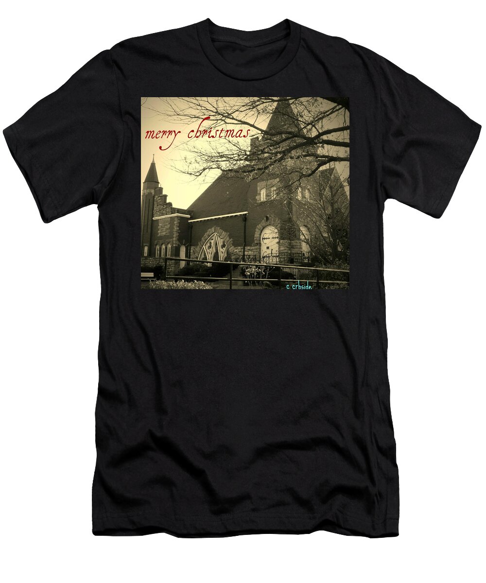 Christmas T-Shirt featuring the photograph Christmas Chapel by Chris Berry