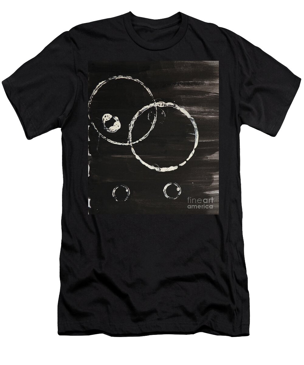 Scratch T-Shirt featuring the painting Circles of Life by Andrea Anderegg