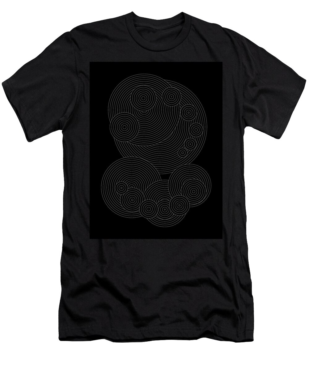 Relief T-Shirt featuring the digital art Circular Sunday Inverse by DB Artist