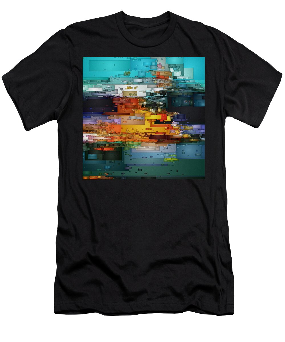 Digital T-Shirt featuring the digital art City of Color 1 by David Hansen