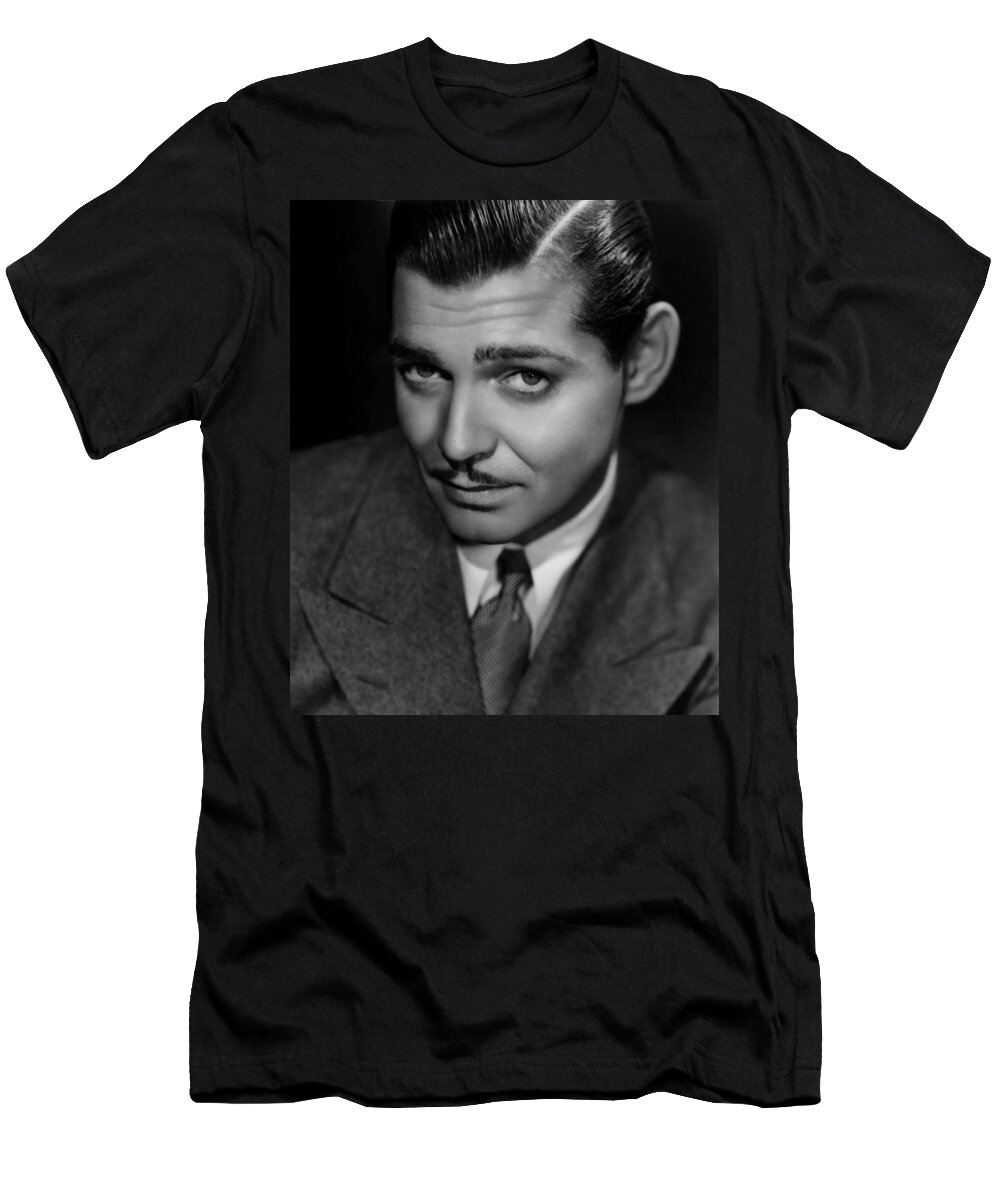 Clark Gable T-Shirt featuring the digital art Classic Clark Gable Photo by Georgia Clare