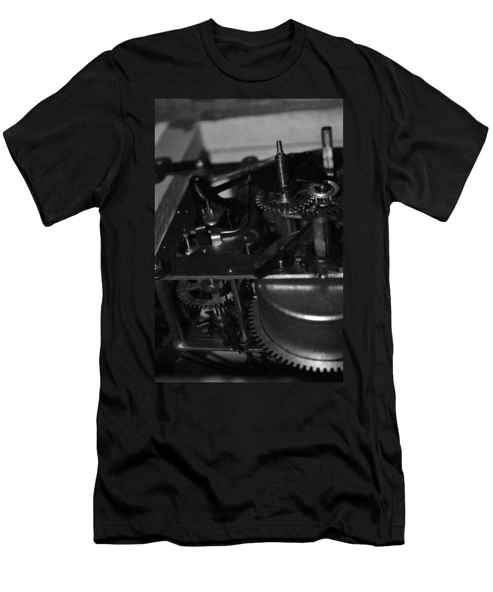 Clock T-Shirt featuring the photograph Clocks black and white by Meganne Peck