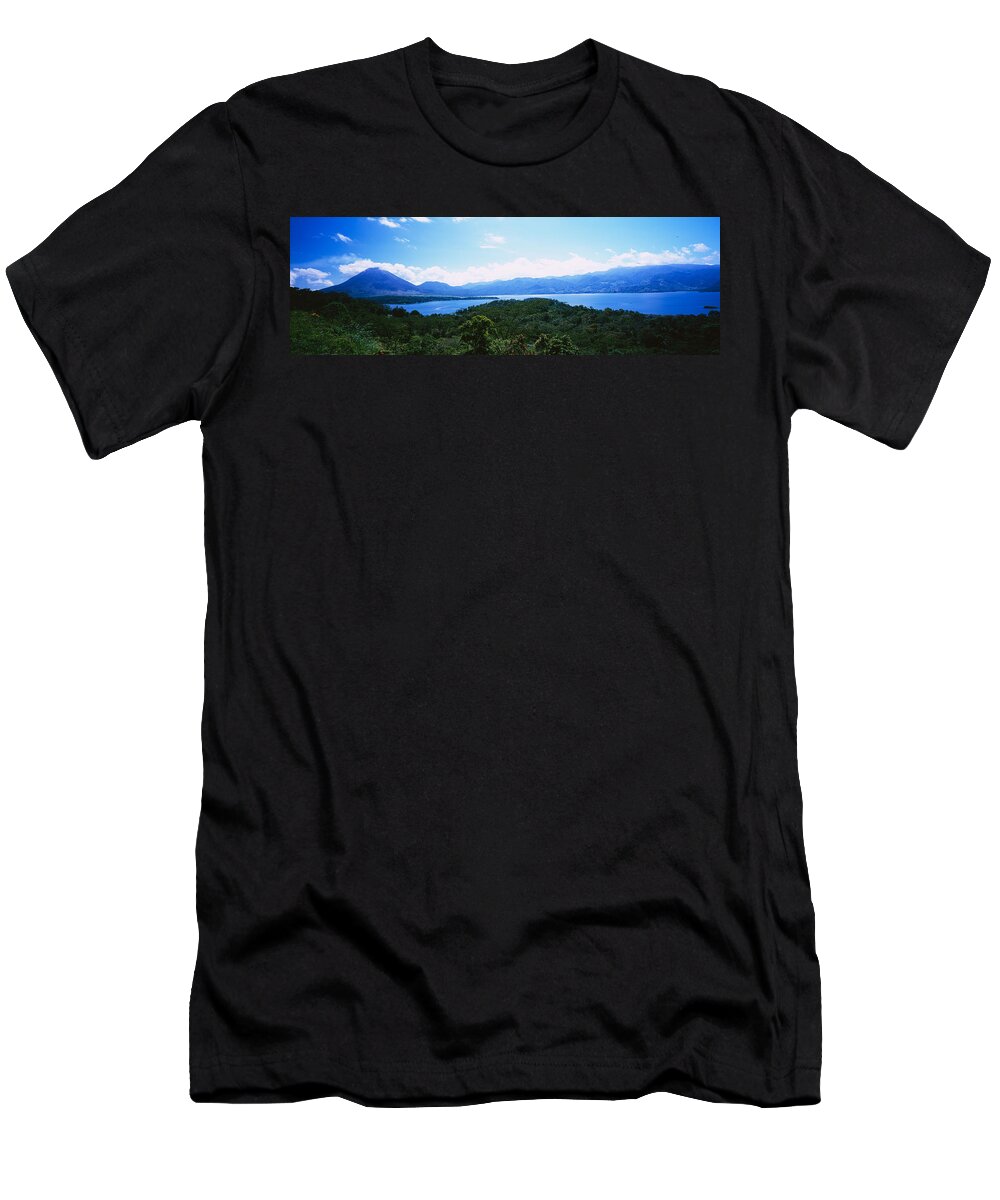 Photography T-Shirt featuring the photograph Clouds Over A Volcano, Arenal Volcano by Panoramic Images