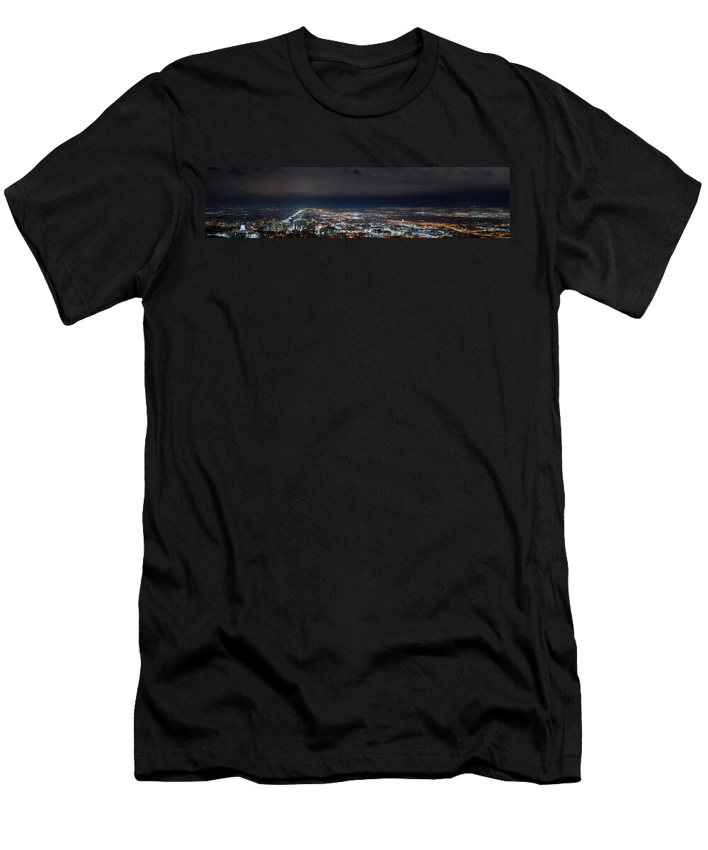 Utah T-Shirt featuring the photograph Clouds Over Salt Lake City by Dustin LeFevre