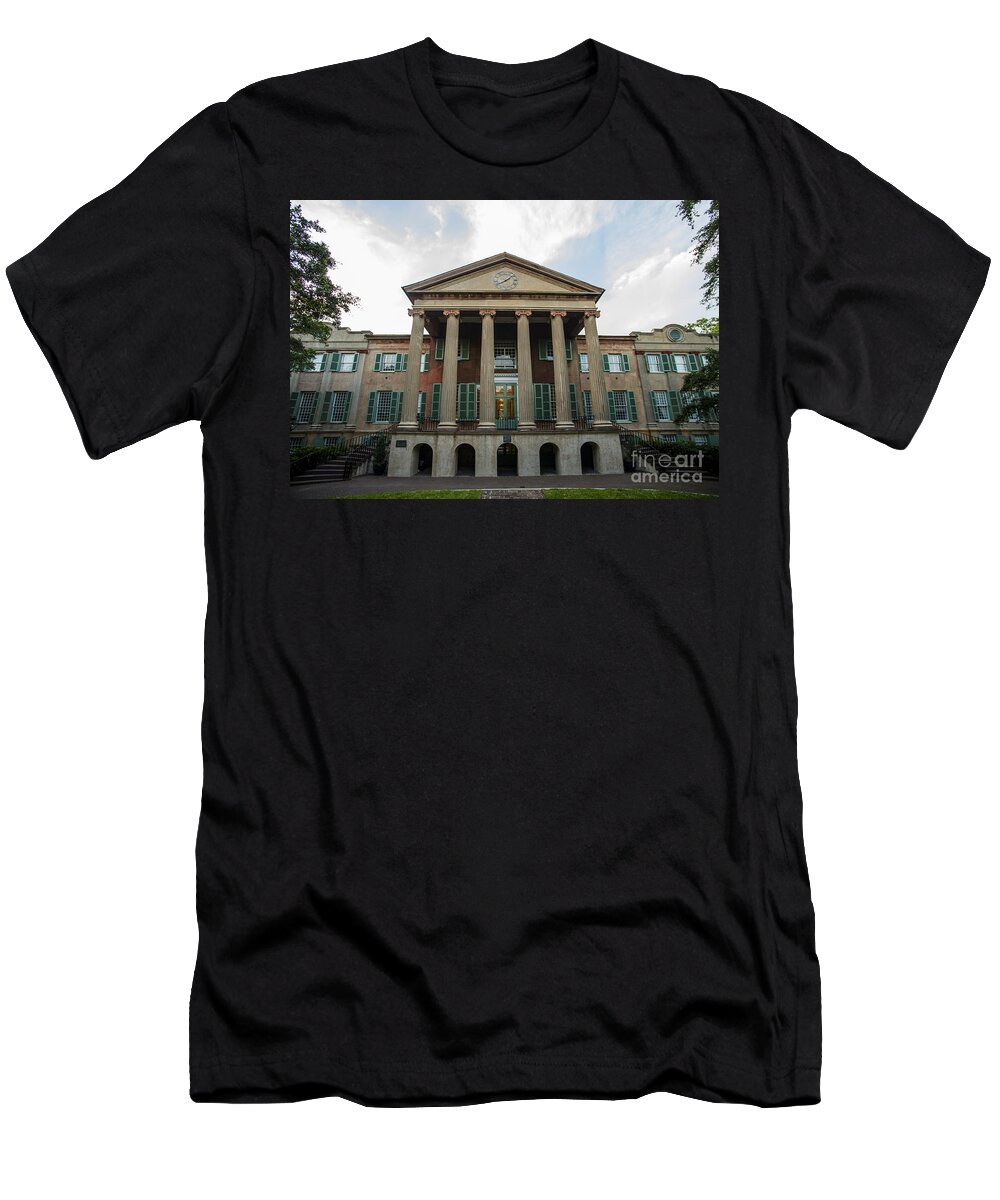 College Of Charleston T-Shirt featuring the photograph College of Charleston in Charleston South Carolina by David Oppenheimer