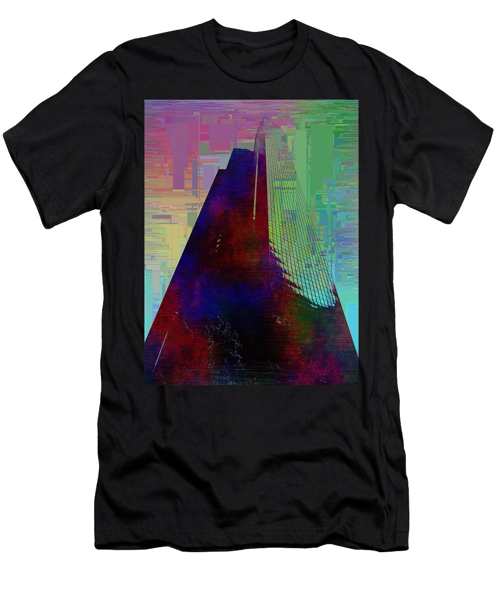 Columbia Tower T-Shirt featuring the digital art Columbia Tower Cubed 1 by Tim Allen