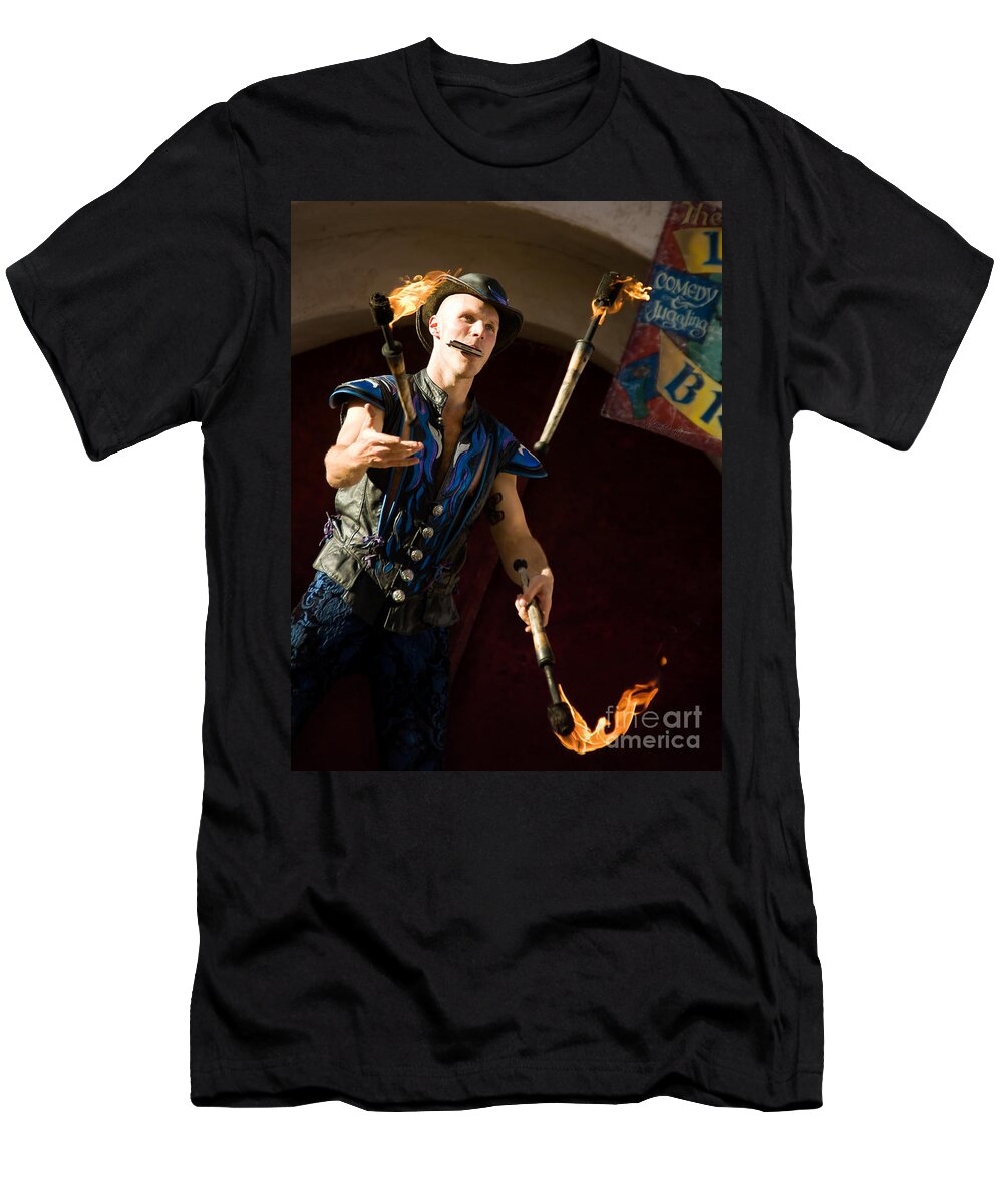 Adam 'crack' Winrich T-Shirt featuring the photograph Comedy Juggling by MAD Art and Circus