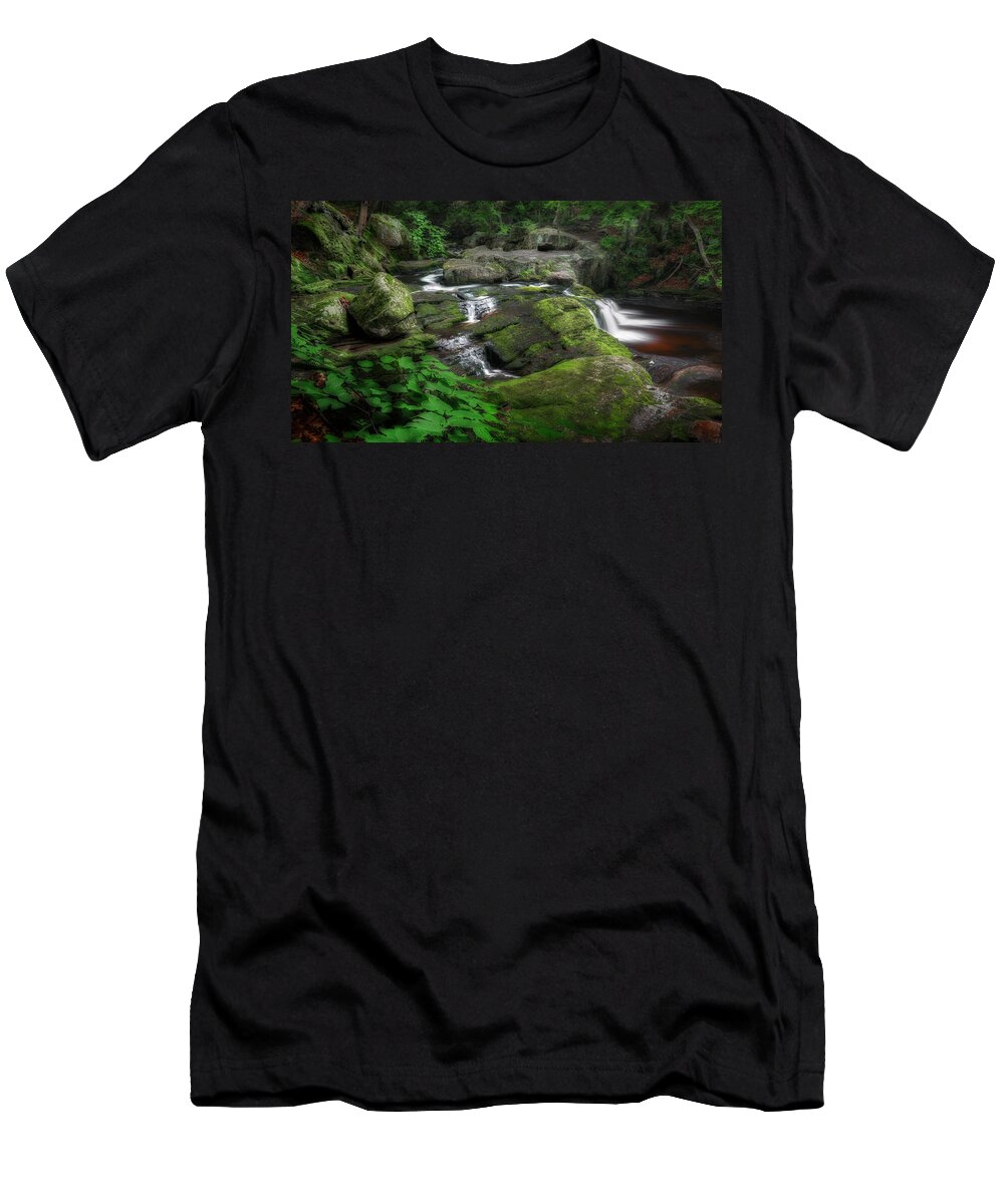 Forest Landscape T-Shirt featuring the photograph Cool Mountain Stream by Bill Wakeley