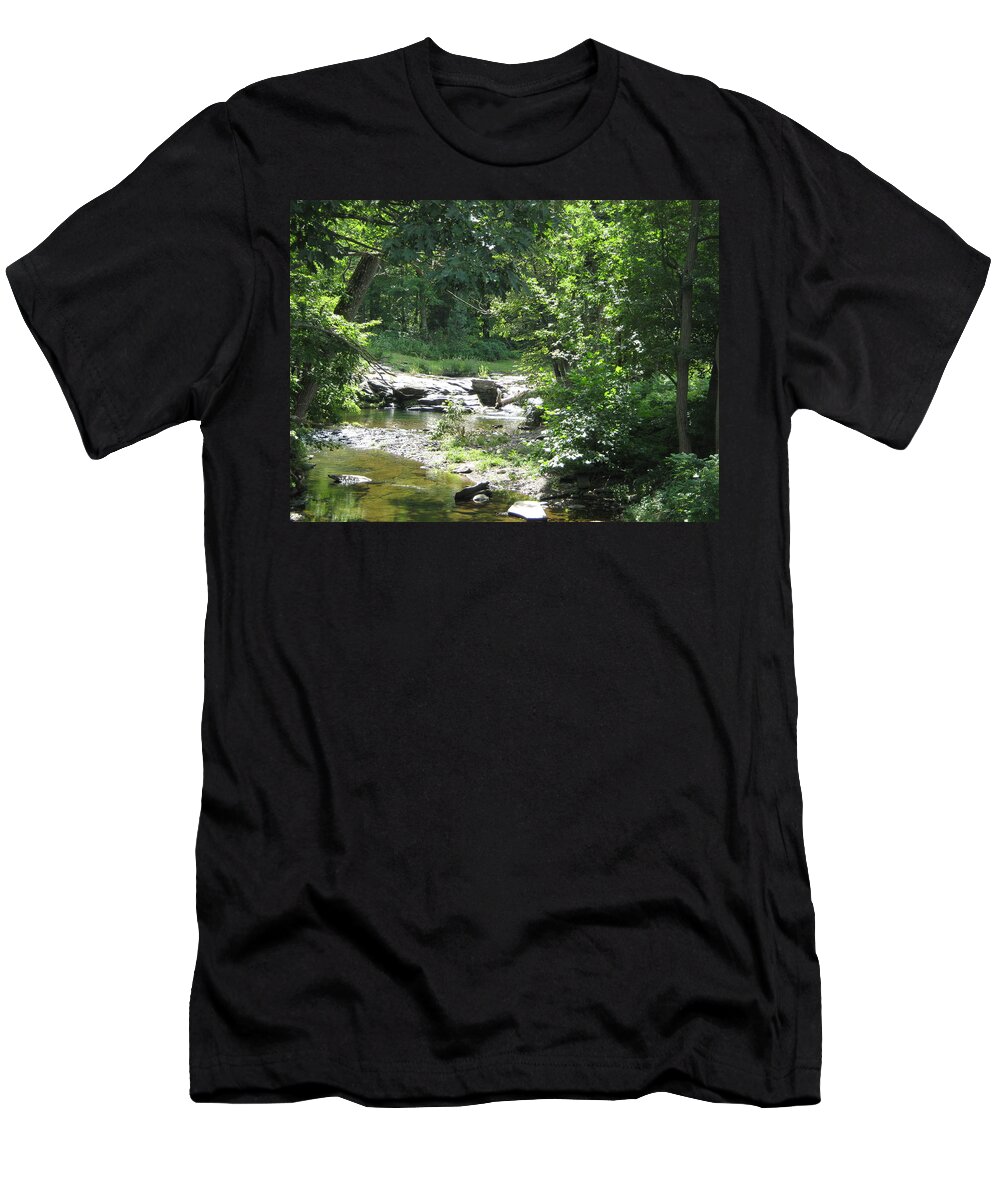 Creek T-Shirt featuring the photograph Cool Waters II by Ellen Levinson
