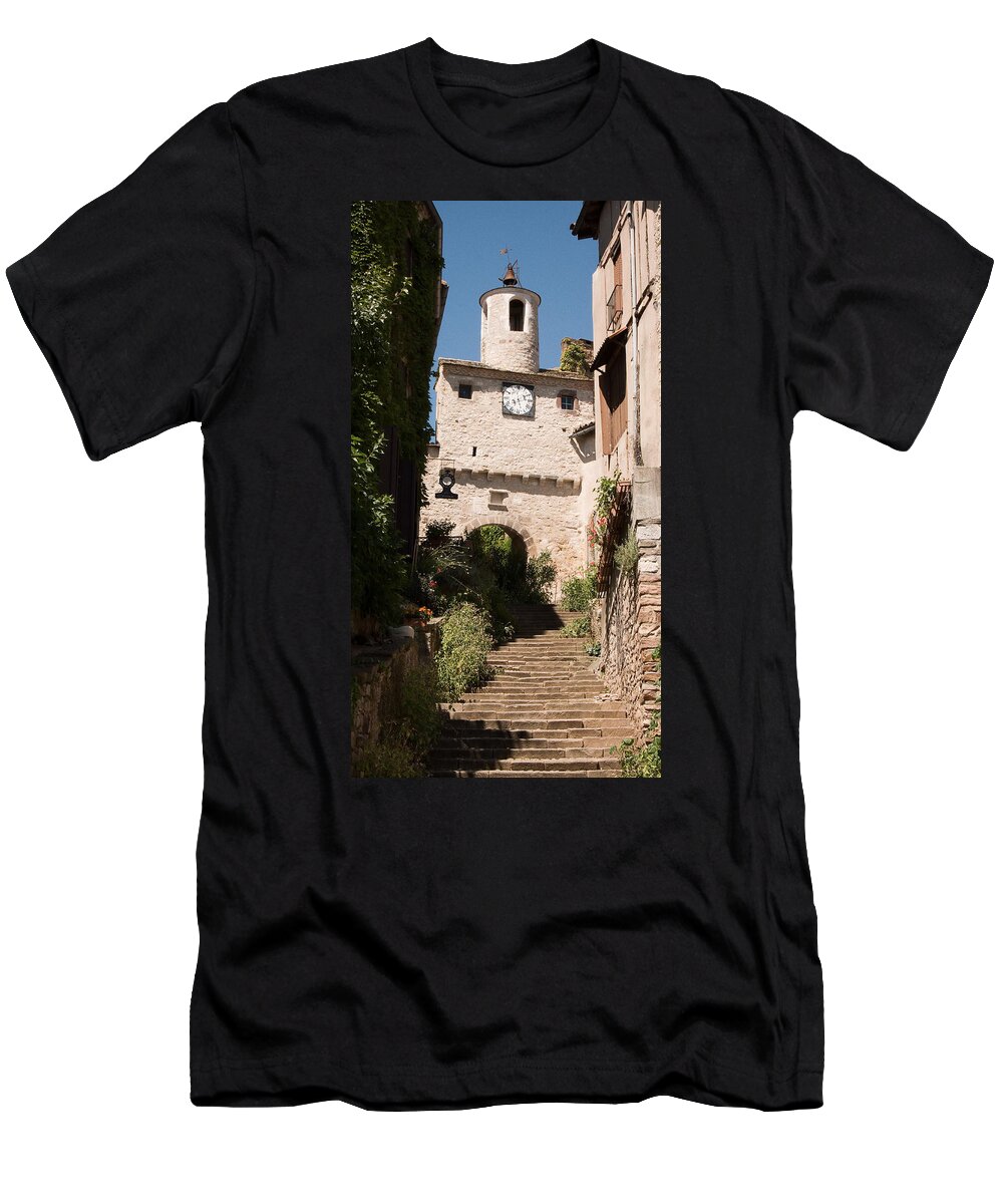 Cordes Sur Ciel T-Shirt featuring the photograph Cordes Sur Ciel Clock Gate Tarn by Weston Westmoreland