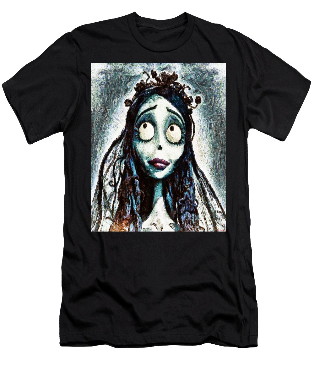 Www.themidnightstreets.net T-Shirt featuring the painting Corpse Bride by Joe Misrasi