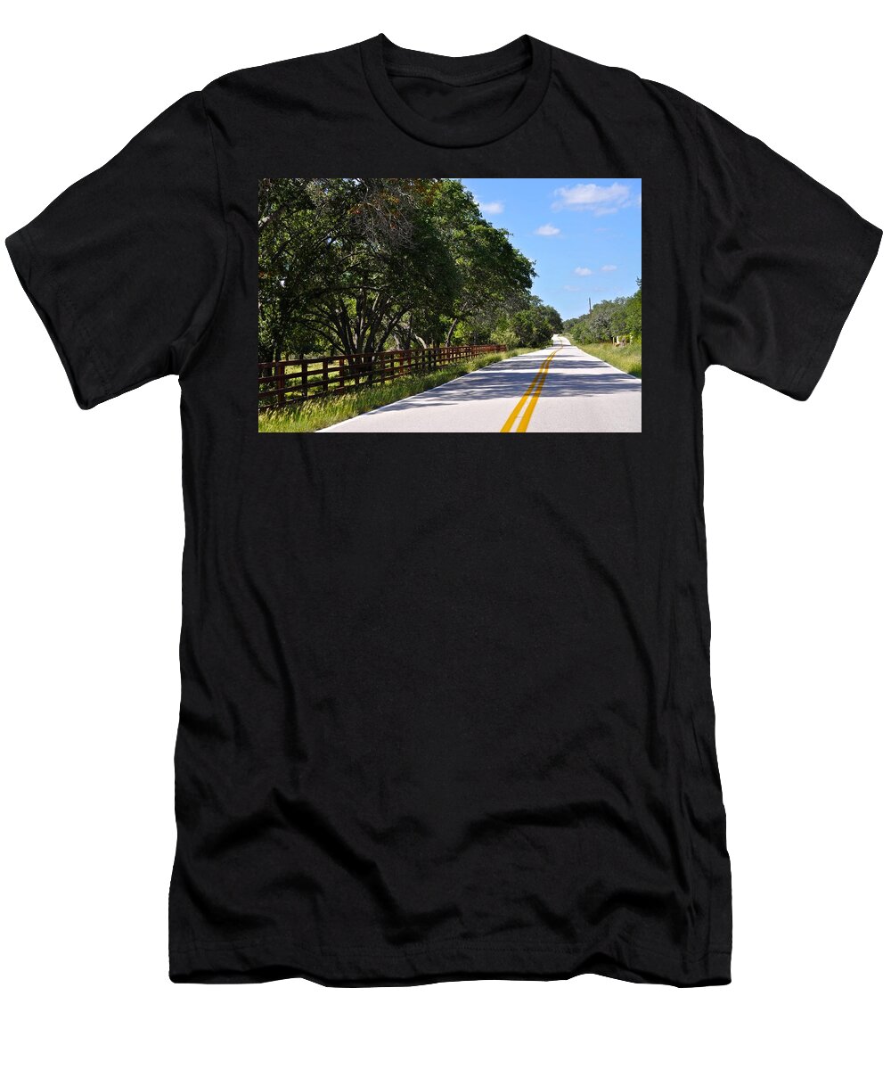 Country Road T-Shirt featuring the photograph Country Road by Kristina Deane