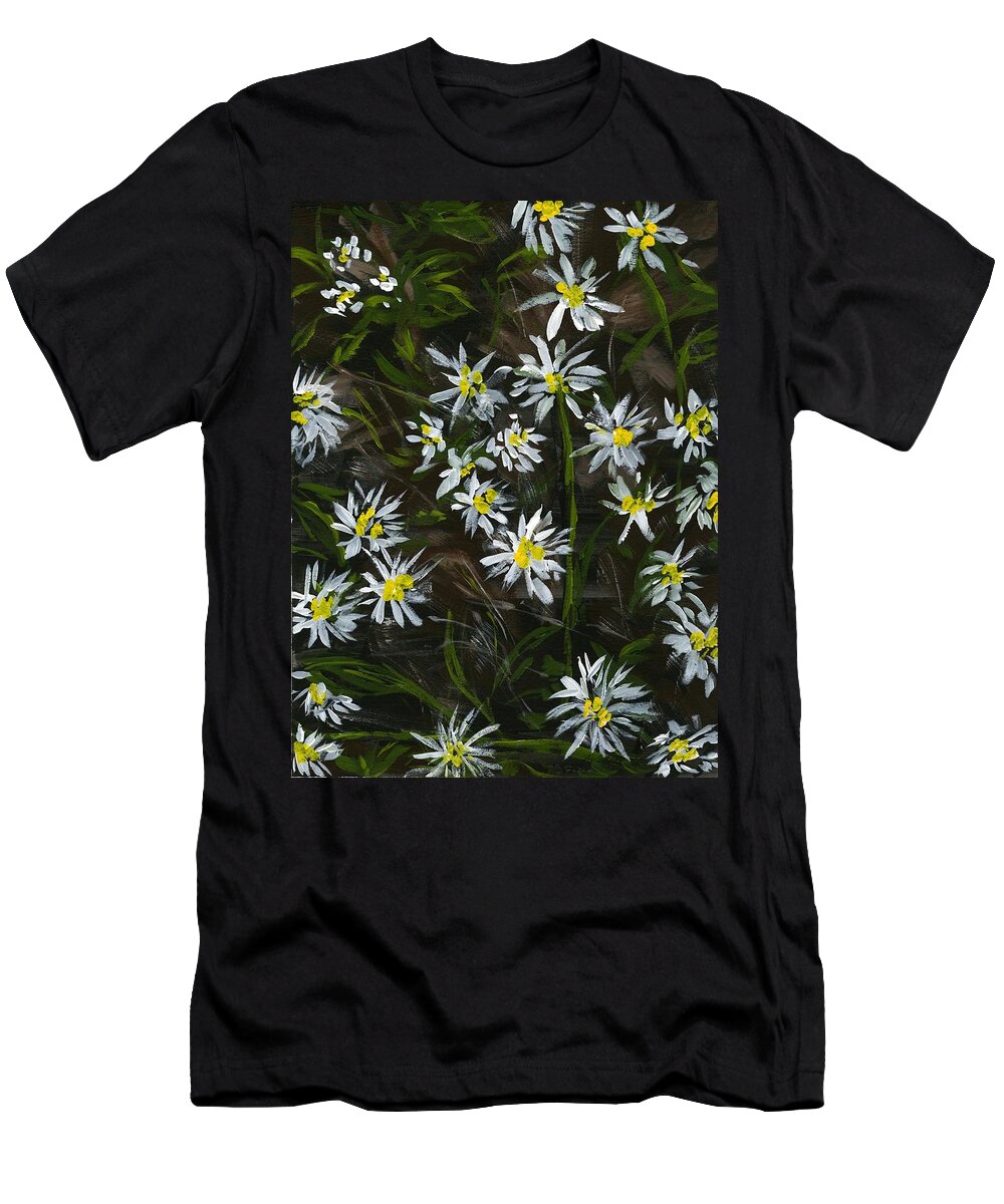 Flowers T-Shirt featuring the painting Country Walk by Alice Faber