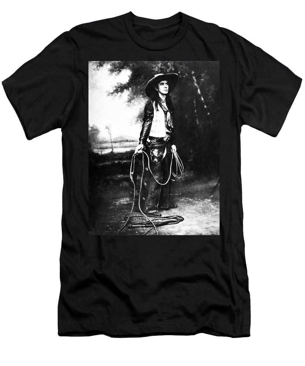 1880 T-Shirt featuring the photograph Cowboy, C1880 by Granger