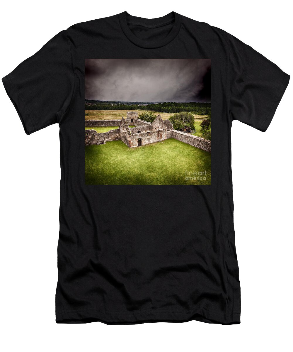 Dramatic T-Shirt featuring the photograph Craigmillar Castle ruins by Sophie McAulay