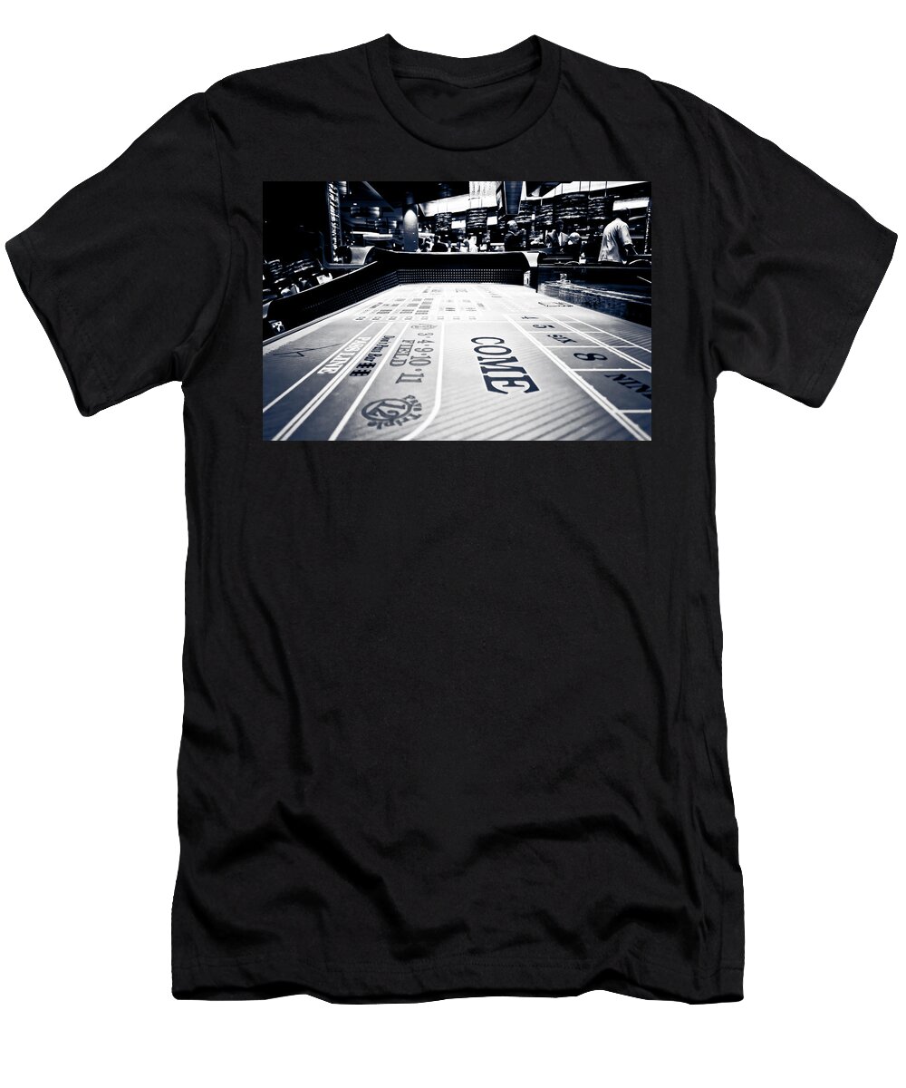 Bet T-Shirt featuring the photograph Craps Table in Las Vegas by Anthony Doudt