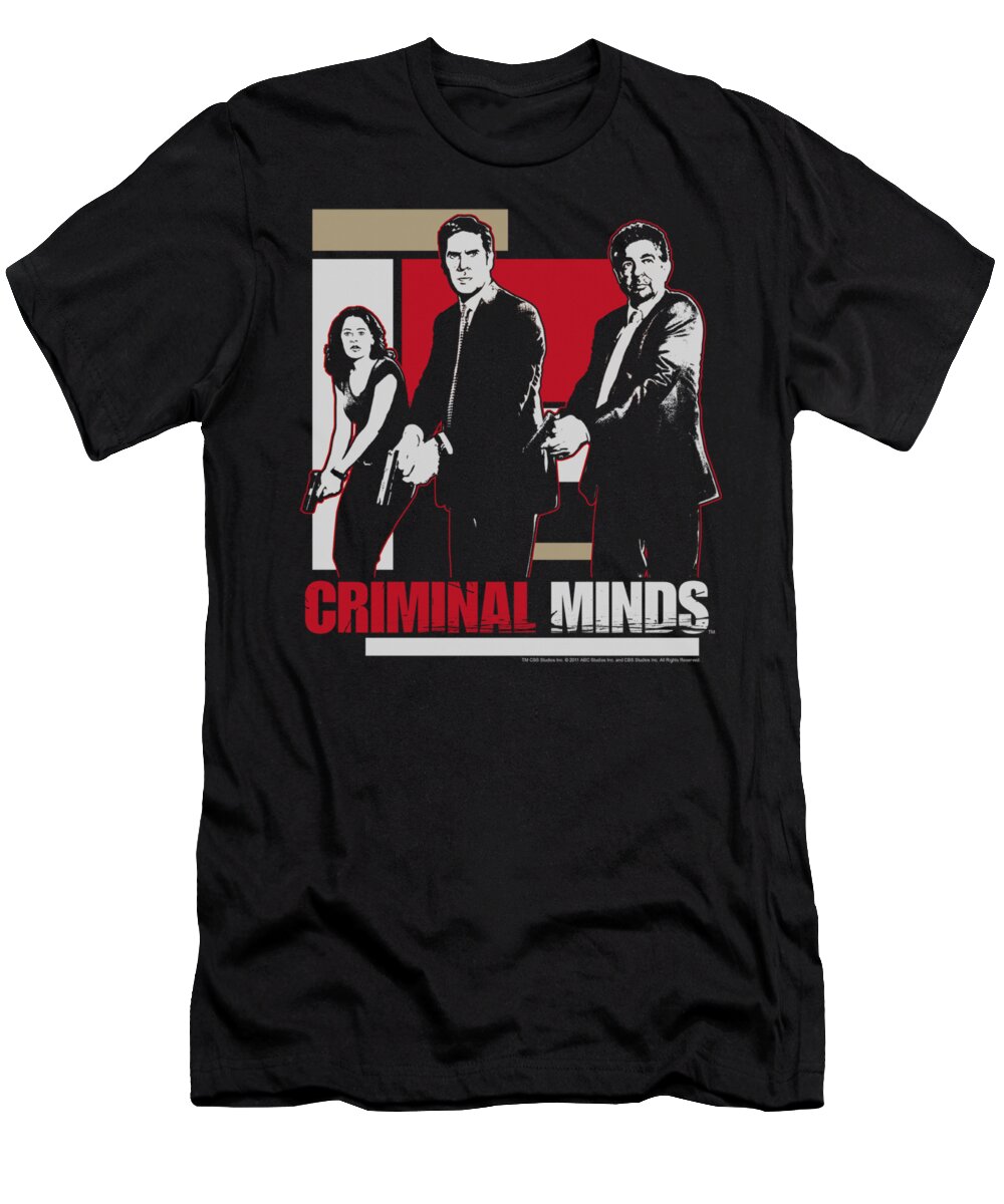 Criminal Minds T-Shirt featuring the digital art Criminal Minds - Guns Drawn by Brand A
