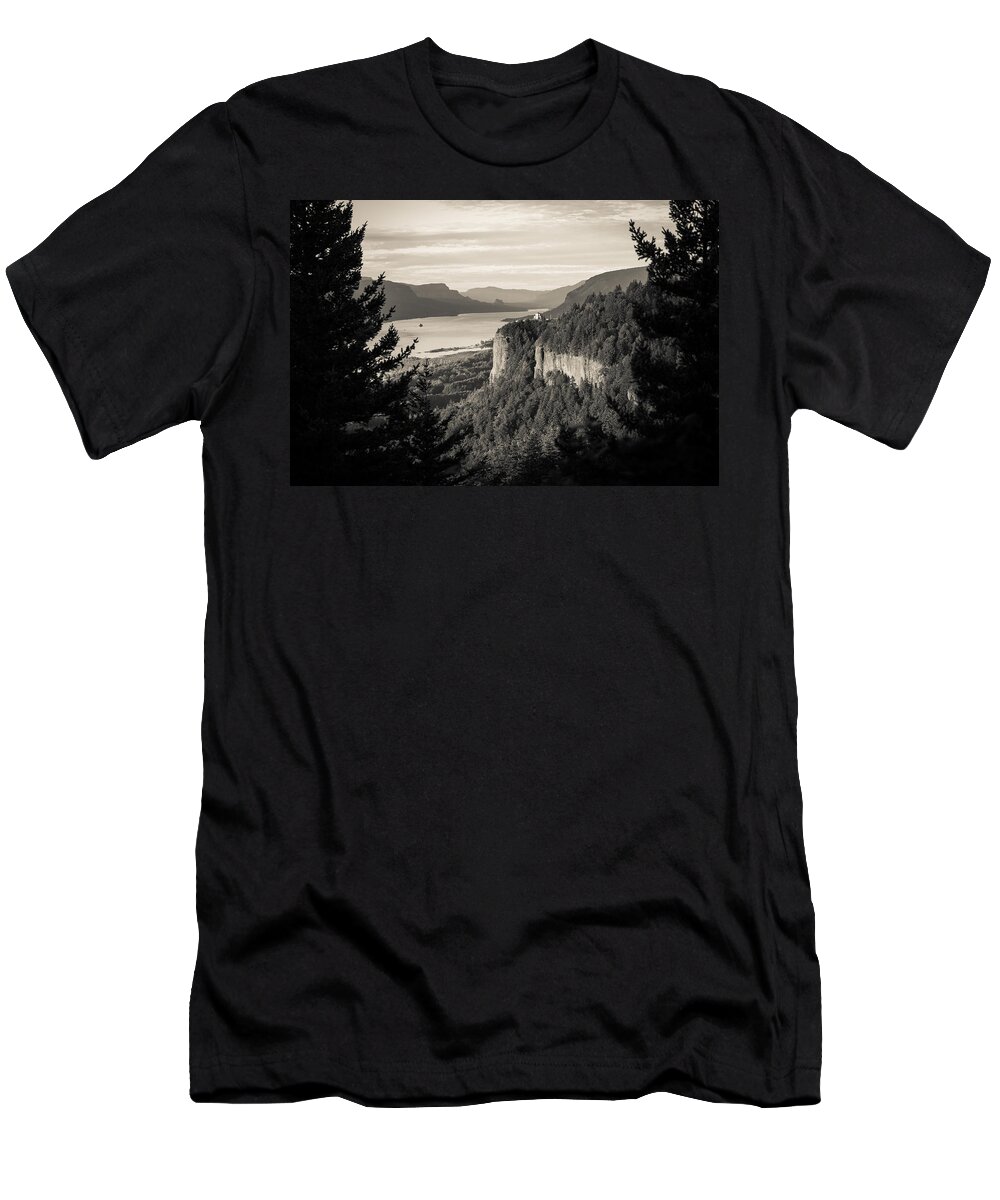 Black And White T-Shirt featuring the photograph Crown Point by Scott Rackers
