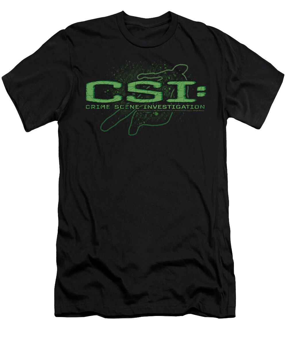 CSI T-Shirt featuring the digital art Csi - Sketchy Shadow by Brand A