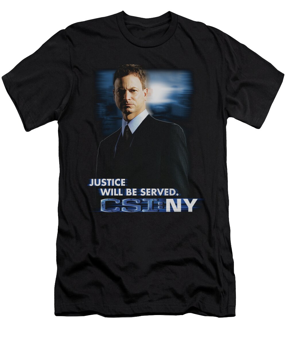 Csi T-Shirt featuring the digital art Csi:ny - Justice Served by Brand A
