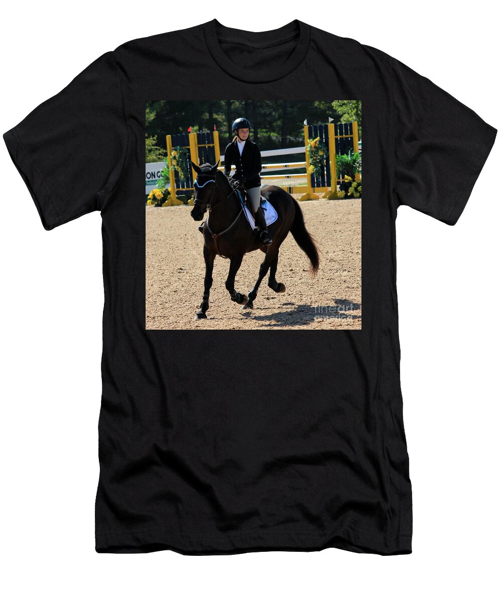 Horse T-Shirt featuring the photograph Csjt-jumper36 by Janice Byer